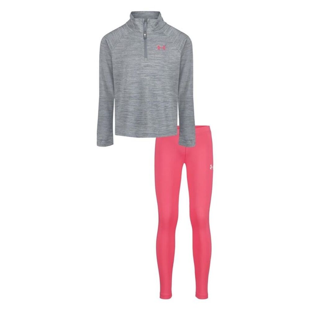 Under Armour Girls Tracksuit Set / Steel/Pink